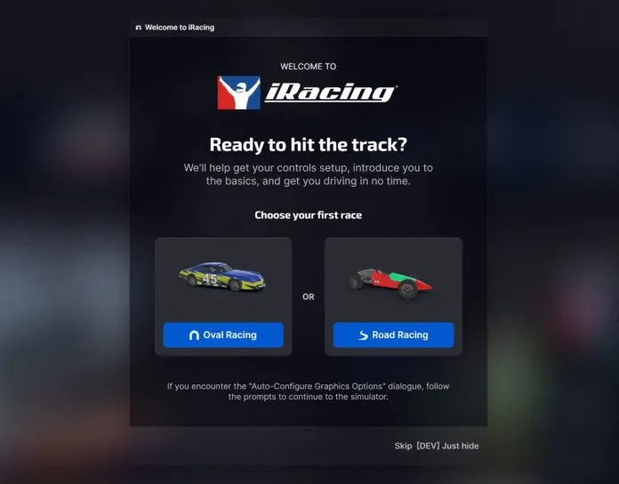 new racer onboarding