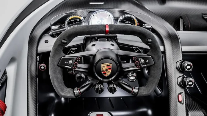 porsche vision gt steering wheel header