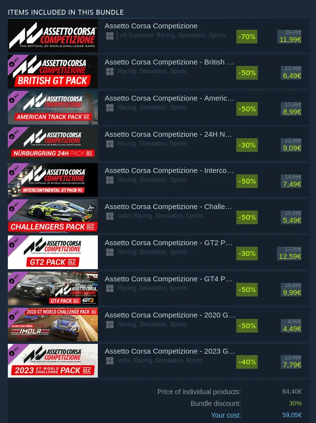content Assetto Corsa Competizione Ultimate Edition on Steam content Assetto Corsa Competizione Ultimate Edition on Steam