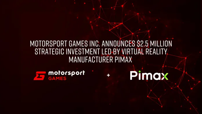 Motorsport Games Inc. Announces 2.5 Million Strategic Investment led by Virtual Reality Manufacturer Pimax