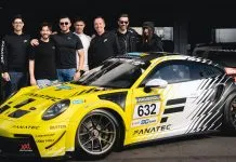 Fanatec and Black Falcon Launch Hybrid Sim Racing and Real-World Team for the Nürburgring 24 Hours Black Falcon Porsche 992 GT3 Cup Fanatec 02