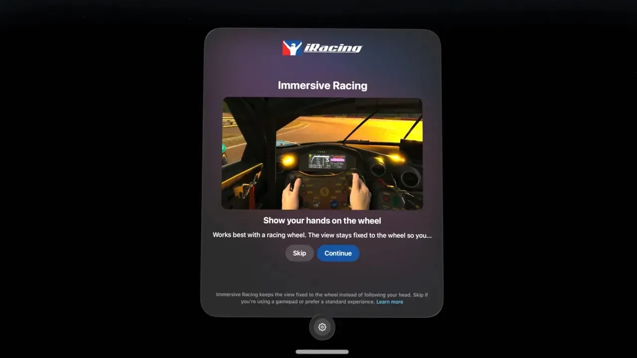 iRacing Connect app for Apple Vision Pro 03