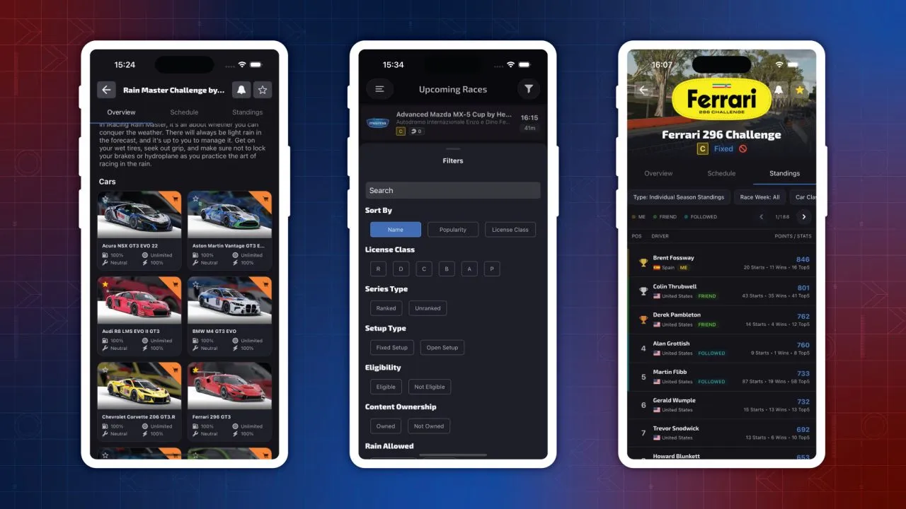 iRacing Companion App 3.0