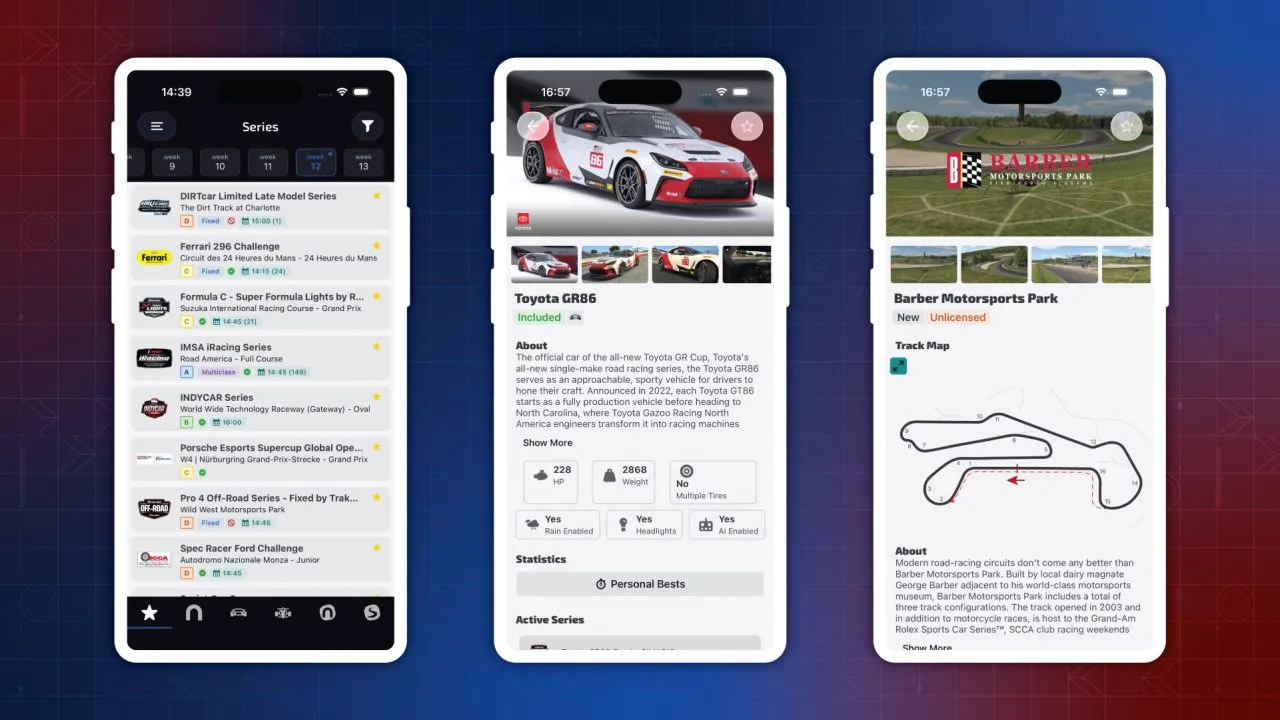 iRacing Companion App 3.0
