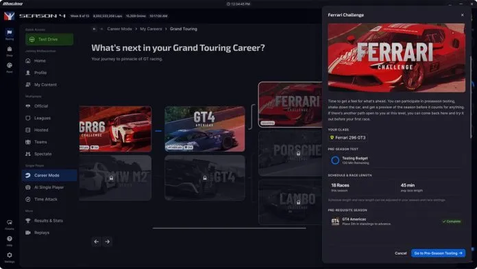 iRacing Development Update August 2026 Career Mode