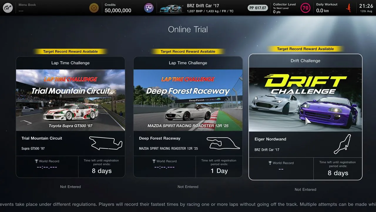 Online Drift Trials Online Drift Trials